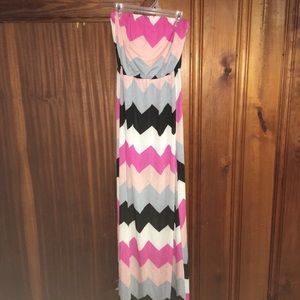 Strapless maxi sun dress